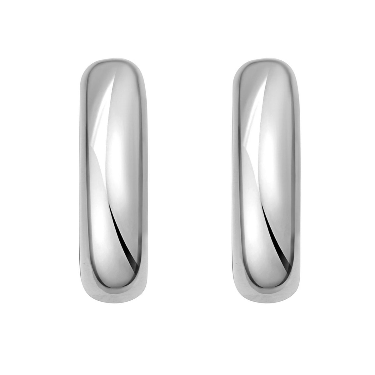 Sterling Silver Round Hoop Earrings (15.00 mm), view 2