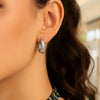 Sterling Silver Round Hoop Earrings (15.00 mm), view 4