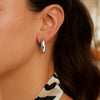 Sterling Silver Round Hoop Earrings (15.00 mm), view 5