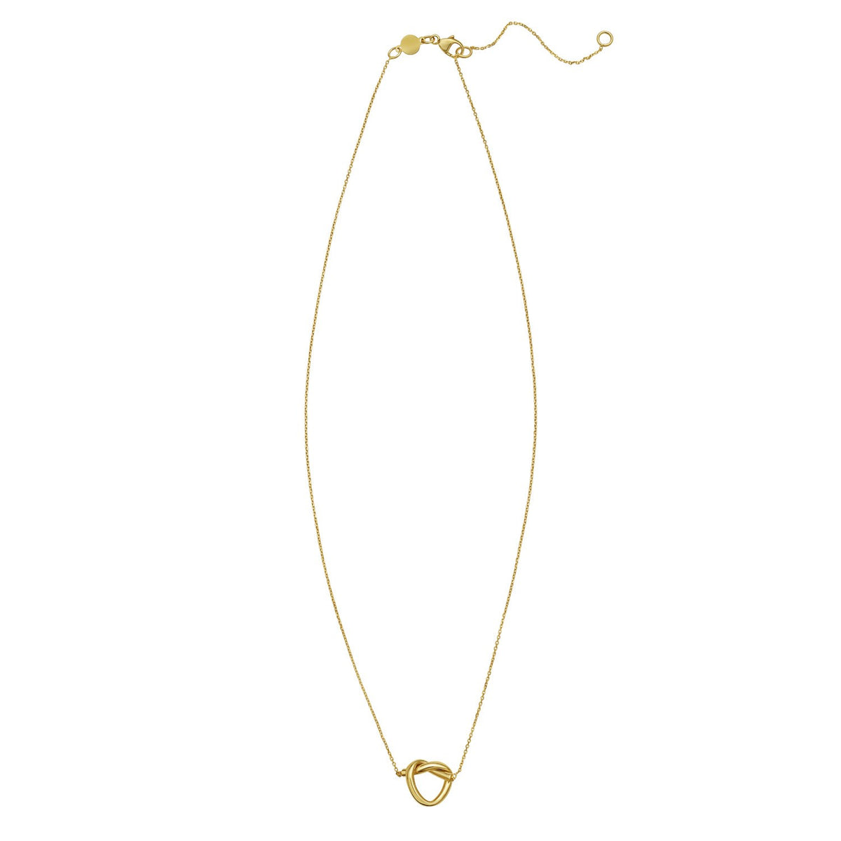 14K Yellow Gold Love Knot Necklace, view 2