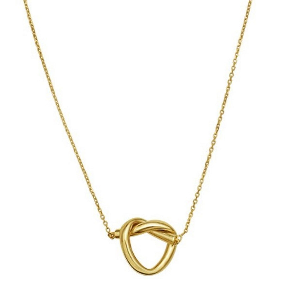 14K Yellow Gold Love Knot Necklace, view 3