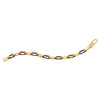 14K Yellow Gold Black Onyx Paperclip Gem Link Bracelet (7.00 mm), view 3