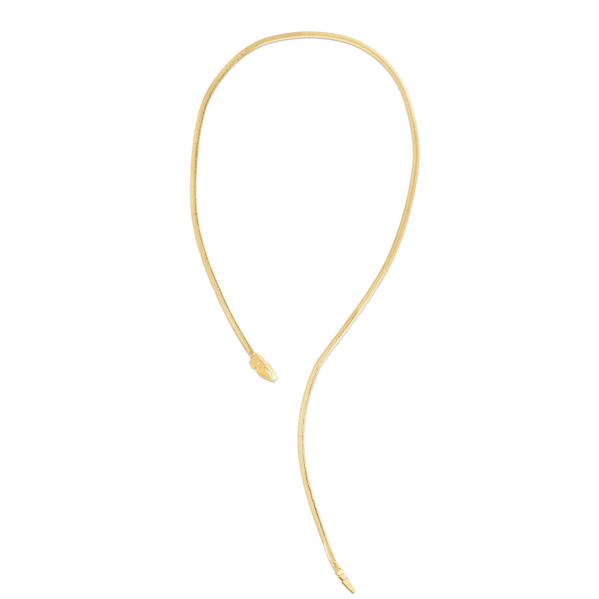 14K Yellow Gold Serpent Necklace, view 2