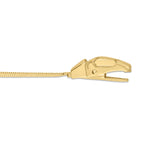 14K Yellow Gold Serpent Necklace, view 3