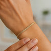 14K Yellow Gold Braided Herringbone Bracelet (3.20 mm), view 2