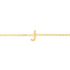 14K Yellow Gold Mini Initial J Bracelet, view 3