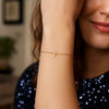 14K Yellow Gold Mini Initial J Bracelet, view 4