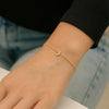 14K Yellow Gold Mini Initial J Bracelet, view 6