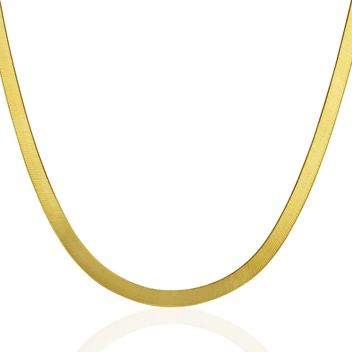 Imperial Herringbone Chain in 10k Yellow Gold (5.00 mm), view 2