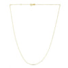 Double Extendable Diamond Cut Cable Chain in Yellow Gold (0.87 mm)