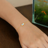 14K Yellow Gold MOP Evil Eye Bracelet (1.00 mm), view 5