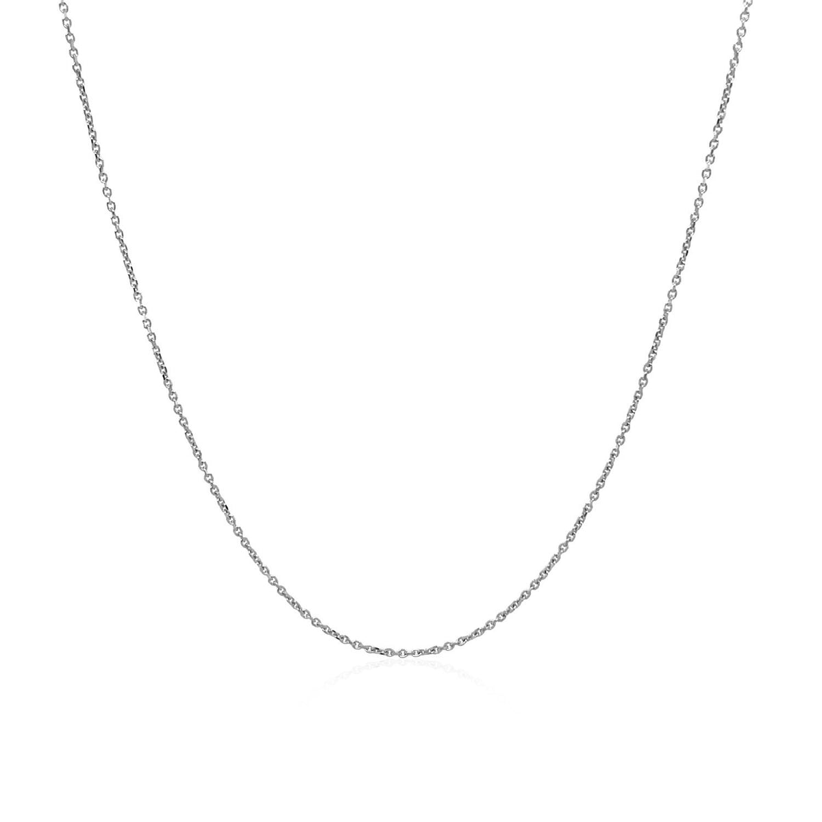10k White Gold Cable Link Chain (0.50 mm), view 2