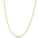 Moon Cut Bead Chain in 14k Yellow Gold (2.50 mm), view 2