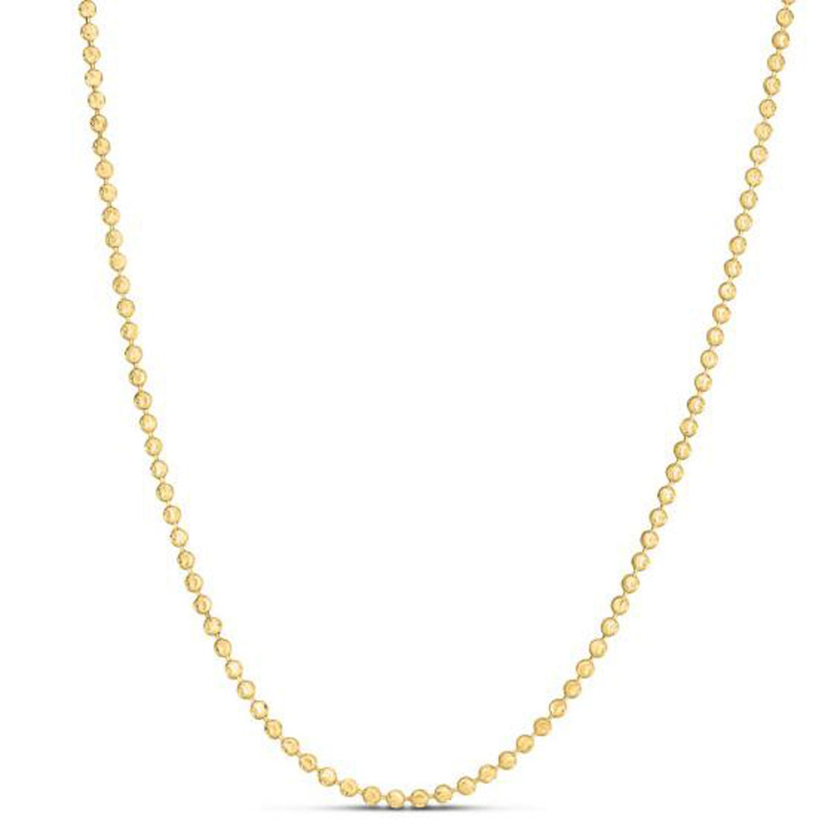 Moon Cut Bead Chain in 14k Yellow Gold (2.50 mm), view 2