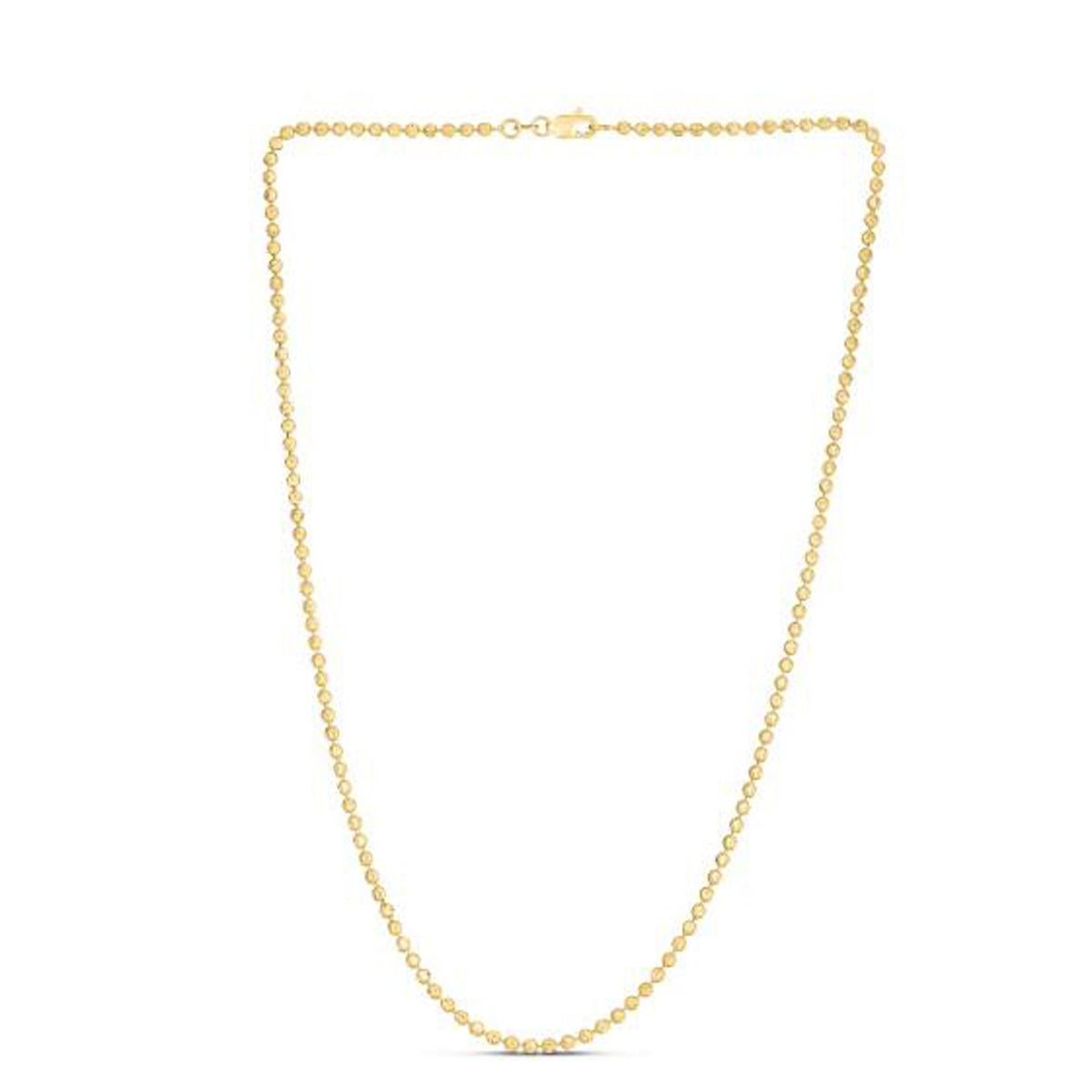 Moon Cut Bead Chain in 14k Yellow Gold (2.50 mm), view 3