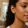 White Freshwater Cultured Pearl Stud Earrings in 14K White Gold (4.00 mm)