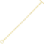 14K Yellow Gold Paperclip Toggle Bracelet