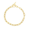 14K Yellow Gold Paperclip Toggle Bracelet, view 2