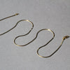 1.0mm 14K Yellow Gold Octagonal Shiny Snake Chain