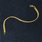 Double Rope Chain Bracelet in 10K Yellow Gold (2.10 mm), view 3