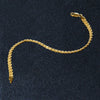 Double Rope Chain Bracelet in 10K Yellow Gold (2.10 mm), view 3