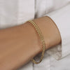 Double Rope Chain Bracelet in 10K Yellow Gold (2.10 mm), view 6