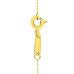 14K Yellow Gold High Polish Linked Double Circle Cutout Necklace, view 3