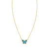 14K Yellow Gold Primavera Turquoise Butterfly Necklace