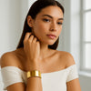 Designer Classic Cuff Bangle in 14K Yellow Gold (20.40 mm), view 3