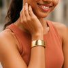 Designer Classic Cuff Bangle in 14K Yellow Gold (20.40 mm), view 4
