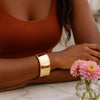 Designer Classic Cuff Bangle in 14K Yellow Gold (20.40 mm), view 5