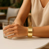 Designer Classic Cuff Bangle in 14K Yellow Gold (20.40 mm), view 6