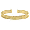 Smooth Surface Pallina Cuff Bangle in 14K Yellow Gold (9.00 mm), view 2