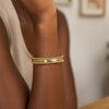 Smooth Surface Pallina Cuff Bangle in 14K Yellow Gold (9.00 mm), view 6
