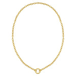 14K Yellow Gold Push Lock Charm Necklace (4.20 mm)