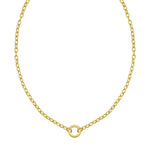 14K Yellow Gold Push Lock Charm Necklace (4.20 mm), view 2