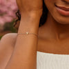 14K Yellow Gold Mini Initial Y Bracelet, view 4