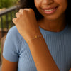 14K Yellow Gold Mini Initial Y Bracelet, view 5