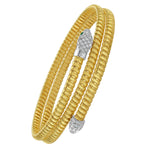 14K Yellow Gold Snake Style Tubogas Bangle (3.90 mm)
