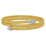 14K Yellow Gold Snake Style Tubogas Bangle (3.90 mm), view 2