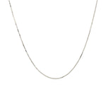10k White Gold Classic Box Chain (0.45 mm), view 2