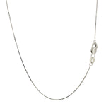 10k White Gold Classic Box Chain (0.45 mm), view 3
