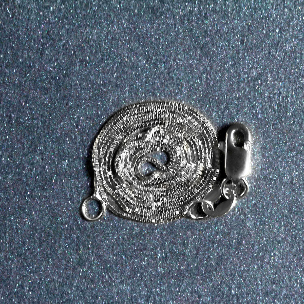 10k White Gold Classic Box Chain (0.45 mm), view 6