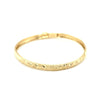 10K Yellow Gold Dome Childrens Diamond Cut Florentine Bangle (4.00 mm), view 2