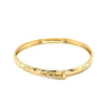 10K Yellow Gold Dome Childrens Diamond Cut Florentine Bangle (4.00 mm), view 3