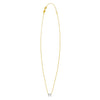 14K Yellow Gold Mini Diamond M Initial Pendant Necklace