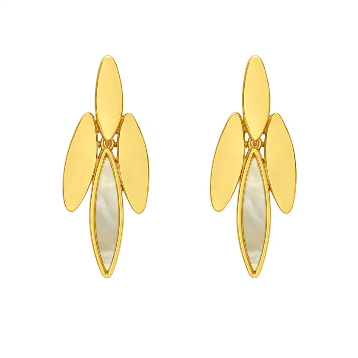 14K Yellow Gold La Grand Dame Earrings, view 2