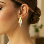 14K Yellow Gold La Grand Dame Earrings, view 4