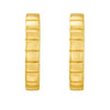 14K Yellow Gold Fancy Oval Hoop Earrings