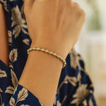14K Yellow Gold Disco Diamond Cut Bead Bracelet (4.00 mm), view 3